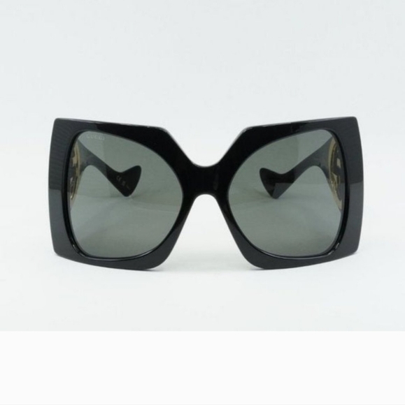 AUTH NEW GUCCI WRAP BLACK SUNGLASSES SZ XL NWT - Picture 2 of 9